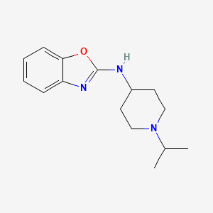 molecular formula C15H21N3O B7467848 N-(1-propan-2-ylpiperidin-4-yl)-1,3-benzoxazol-2-amine 