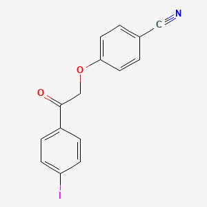 molecular formula C15H10INO2 B7467855 4-[2-(4-Iodophenyl)-2-oxoethoxy]benzonitrile 