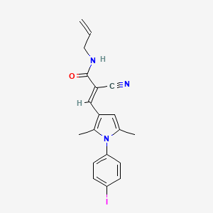 molecular formula C19H18IN3O B7467857 (E)-2-cyano-3-[1-(4-iodophenyl)-2,5-dimethylpyrrol-3-yl]-N-prop-2-enylprop-2-enamide 