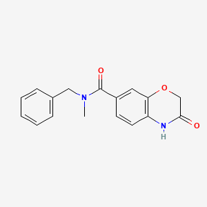 molecular formula C17H16N2O3 B7467890 N-benzyl-N-methyl-3-oxo-4H-1,4-benzoxazine-7-carboxamide 