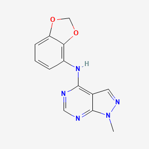 molecular formula C13H11N5O2 B7467911 N-(1,3-benzodioxol-4-yl)-1-methylpyrazolo[3,4-d]pyrimidin-4-amine 