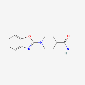 molecular formula C14H17N3O2 B7467917 1-(1,3-benzoxazol-2-yl)-N-methylpiperidine-4-carboxamide 