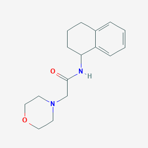 molecular formula C16H22N2O2 B7467999 2-morpholin-4-yl-N-(1,2,3,4-tetrahydronaphthalen-1-yl)acetamide 