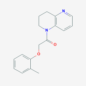 molecular formula C17H18N2O2 B7468009 1-(3,4-dihydro-2H-1,5-naphthyridin-1-yl)-2-(2-methylphenoxy)ethanone 