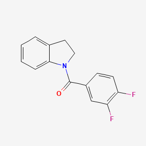molecular formula C15H11F2NO B7468010 (3,4-Difluorophenyl)-(2,3-dihydroindol-1-yl)methanone 