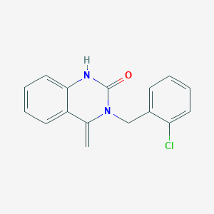 molecular formula C16H13ClN2O B7468027 3-[(2-chlorophenyl)methyl]-4-methylidene-1H-quinazolin-2-one 