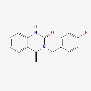 molecular formula C16H13FN2O B7468042 3-[(4-fluorophenyl)methyl]-4-methylidene-1H-quinazolin-2-one 