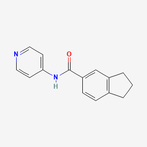 molecular formula C15H14N2O B7468049 N-pyridin-4-yl-2,3-dihydro-1H-indene-5-carboxamide 