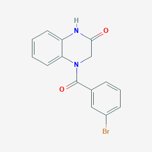 molecular formula C15H11BrN2O2 B7468068 4-(3-Bromobenzoyl)-1,3-dihydroquinoxalin-2-one 