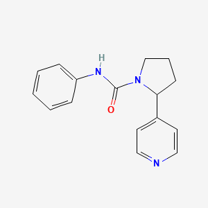 molecular formula C16H17N3O B7468076 N-phenyl-2-pyridin-4-ylpyrrolidine-1-carboxamide 