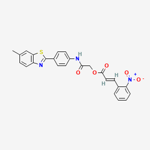 molecular formula C25H19N3O5S B7468140 [2-[4-(6-methyl-1,3-benzothiazol-2-yl)anilino]-2-oxoethyl] (E)-3-(2-nitrophenyl)prop-2-enoate 