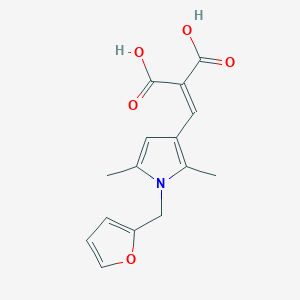 2-[[1-(Furan-2-ylmethyl)-2,5-dimethylpyrrol-3-yl]methylidene]propanedioic acid