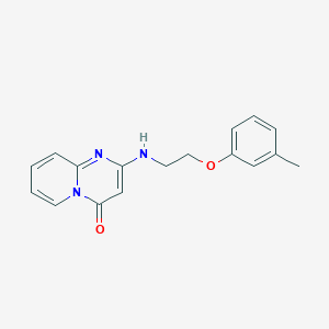 molecular formula C17H17N3O2 B7468155 2-[2-(3-Methylphenoxy)ethylamino]pyrido[1,2-a]pyrimidin-4-one 