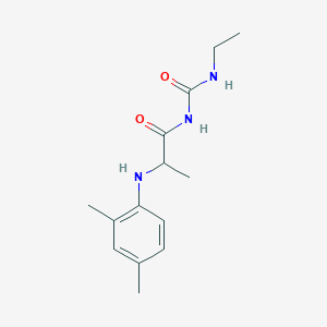 molecular formula C14H21N3O2 B7468176 2-(2,4-dimethylanilino)-N-(ethylcarbamoyl)propanamide 