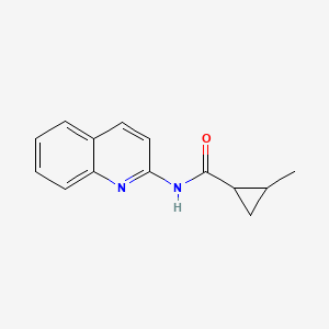 molecular formula C14H14N2O B7468178 2-methyl-N-quinolin-2-ylcyclopropane-1-carboxamide 