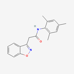 molecular formula C18H18N2O2 B7468185 2-(1,2-benzoxazol-3-yl)-N-(2,4,6-trimethylphenyl)acetamide 