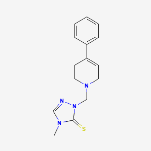 4-methyl-2-[(4-phenyl-3,6-dihydro-2H-pyridin-1-yl)methyl]-1,2,4-triazole-3-thione