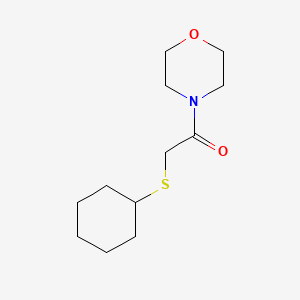 molecular formula C12H21NO2S B7468200 2-Cyclohexylsulfanyl-1-morpholin-4-ylethanone 