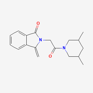 molecular formula C18H22N2O2 B7468217 2-[2-(3,5-Dimethylpiperidin-1-yl)-2-oxoethyl]-3-methylideneisoindol-1-one 