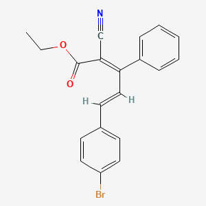molecular formula C20H16BrNO2 B7468223 ethyl (2E,4E)-5-(4-bromophenyl)-2-cyano-3-phenylpenta-2,4-dienoate 