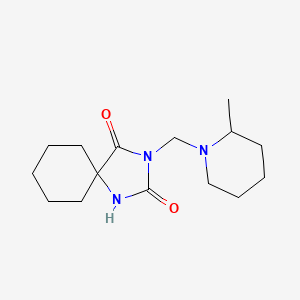 molecular formula C15H25N3O2 B7468248 3-[(2-Methylpiperidin-1-yl)methyl]-1,3-diazaspiro[4.5]decane-2,4-dione 