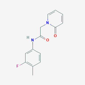 molecular formula C14H13FN2O2 B7468250 N-(3-fluoro-4-methylphenyl)-2-(2-oxopyridin-1-yl)acetamide 