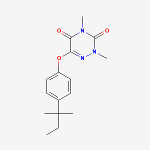 molecular formula C16H21N3O3 B7468271 2,4-Dimethyl-6-[4-(2-methylbutan-2-yl)phenoxy]-1,2,4-triazine-3,5-dione 
