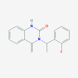 molecular formula C17H15FN2O B7468284 3-[1-(2-fluorophenyl)ethyl]-4-methylidene-1H-quinazolin-2-one 