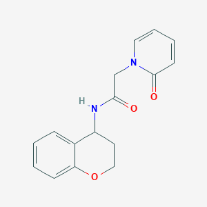 molecular formula C16H16N2O3 B7468305 N-(3,4-dihydro-2H-chromen-4-yl)-2-(2-oxopyridin-1-yl)acetamide 