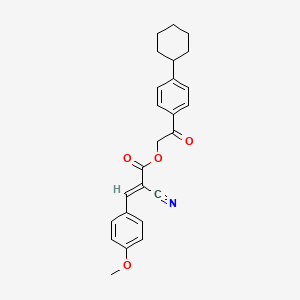molecular formula C25H25NO4 B7468306 [2-(4-cyclohexylphenyl)-2-oxoethyl] (E)-2-cyano-3-(4-methoxyphenyl)prop-2-enoate 