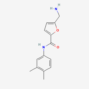 molecular formula C14H16N2O2 B7468323 5-(aminomethyl)-N-(3,4-dimethylphenyl)furan-2-carboxamide 
