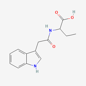 molecular formula C14H16N2O3 B7468349 2-[[2-(1H-indol-3-yl)acetyl]amino]butanoic acid 