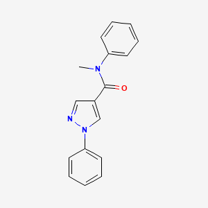 molecular formula C17H15N3O B7468373 N-methyl-N,1-diphenylpyrazole-4-carboxamide 