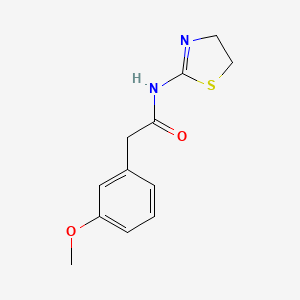 molecular formula C12H14N2O2S B7468375 N-(4,5-dihydro-1,3-thiazol-2-yl)-2-(3-methoxyphenyl)acetamide 