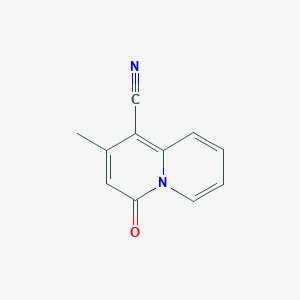 molecular formula C11H8N2O B7468392 2-methyl-4-oxo-4H-quinolizine-1-carbonitrile 