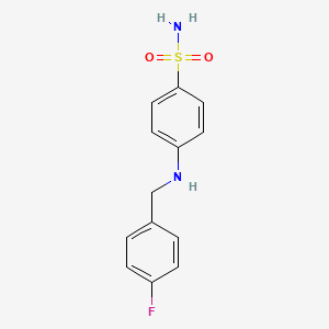 molecular formula C13H13FN2O2S B7468399 4-[(4-Fluorophenyl)methylamino]benzenesulfonamide 