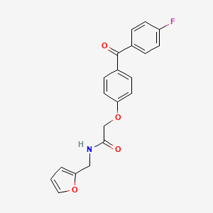molecular formula C20H16FNO4 B7468407 2-[4-(4-fluorobenzoyl)phenoxy]-N-(furan-2-ylmethyl)acetamide 