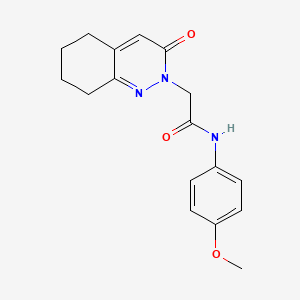 molecular formula C17H19N3O3 B7468414 N-(4-methoxyphenyl)-2-(3-oxo-5,6,7,8-tetrahydrocinnolin-2(3H)-yl)acetamide 