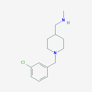 molecular formula C14H21ClN2 B7468428 1-[1-[(3-chlorophenyl)methyl]piperidin-4-yl]-N-methylmethanamine 