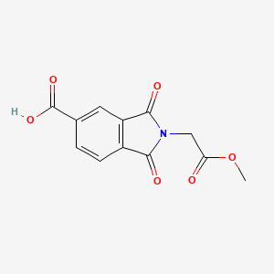 molecular formula C12H9NO6 B7468470 2-(2-Methoxy-2-oxoethyl)-1,3-dioxoisoindole-5-carboxylic acid 