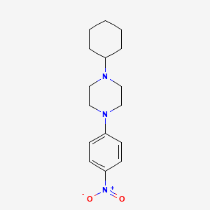 molecular formula C16H23N3O2 B7468484 1-Cyclohexyl-4-(4-nitrophenyl)piperazine 