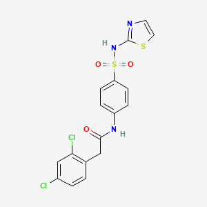 molecular formula C17H13Cl2N3O3S2 B7468493 2-(2,4-dichlorophenyl)-N-[4-(1,3-thiazol-2-ylsulfamoyl)phenyl]acetamide 