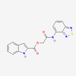 molecular formula C17H12N4O3S B7468504 [2-(2,1,3-benzothiadiazol-4-ylamino)-2-oxoethyl] 1H-indole-2-carboxylate 