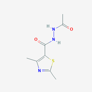 molecular formula C8H11N3O2S B7468524 N'-acetyl-2,4-dimethyl-1,3-thiazole-5-carbohydrazide 