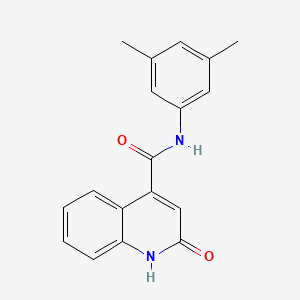 molecular formula C18H16N2O2 B7468553 N-(3,5-dimethylphenyl)-2-oxo-1H-quinoline-4-carboxamide 