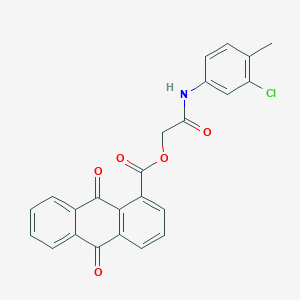molecular formula C24H16ClNO5 B7468568 [2-(3-Chloro-4-methylanilino)-2-oxoethyl] 9,10-dioxoanthracene-1-carboxylate 