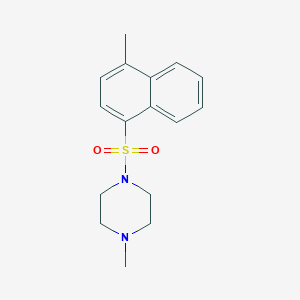 molecular formula C16H20N2O2S B7468583 1-Methyl-4-[(4-methyl-1-naphthyl)sulfonyl]piperazine 