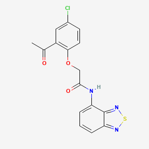 molecular formula C16H12ClN3O3S B7468600 2-(2-acetyl-4-chlorophenoxy)-N-(2,1,3-benzothiadiazol-4-yl)acetamide 