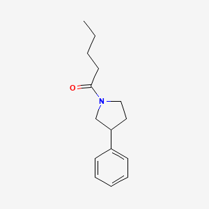 molecular formula C15H21NO B7468610 1-(3-Phenylpyrrolidin-1-yl)pentan-1-one 