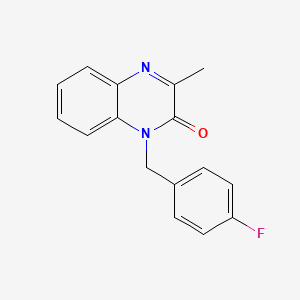 molecular formula C16H13FN2O B7468618 1-[(4-Fluorophenyl)methyl]-3-methylquinoxalin-2-one 